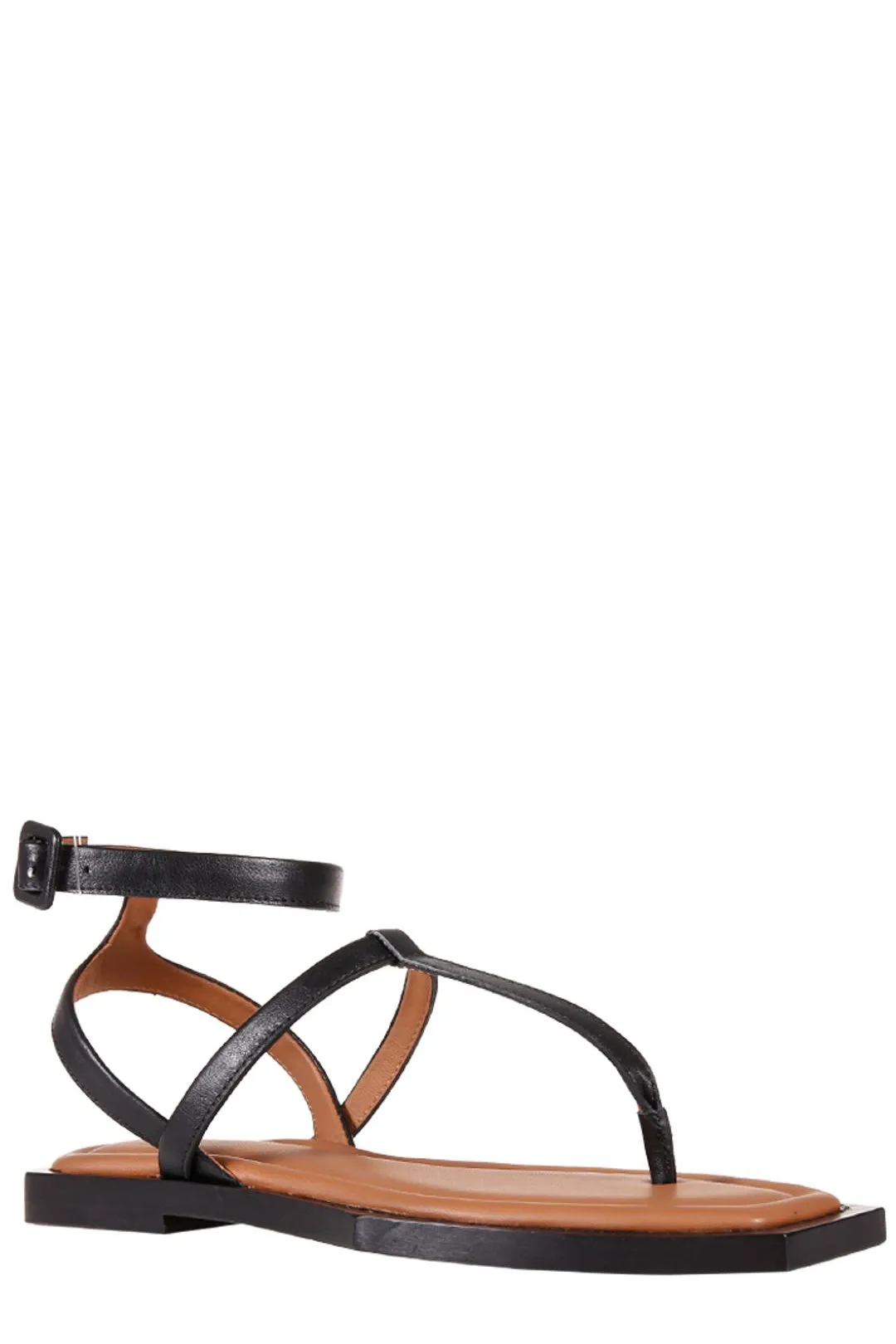 AMI Ankle Strap Flat Sandals