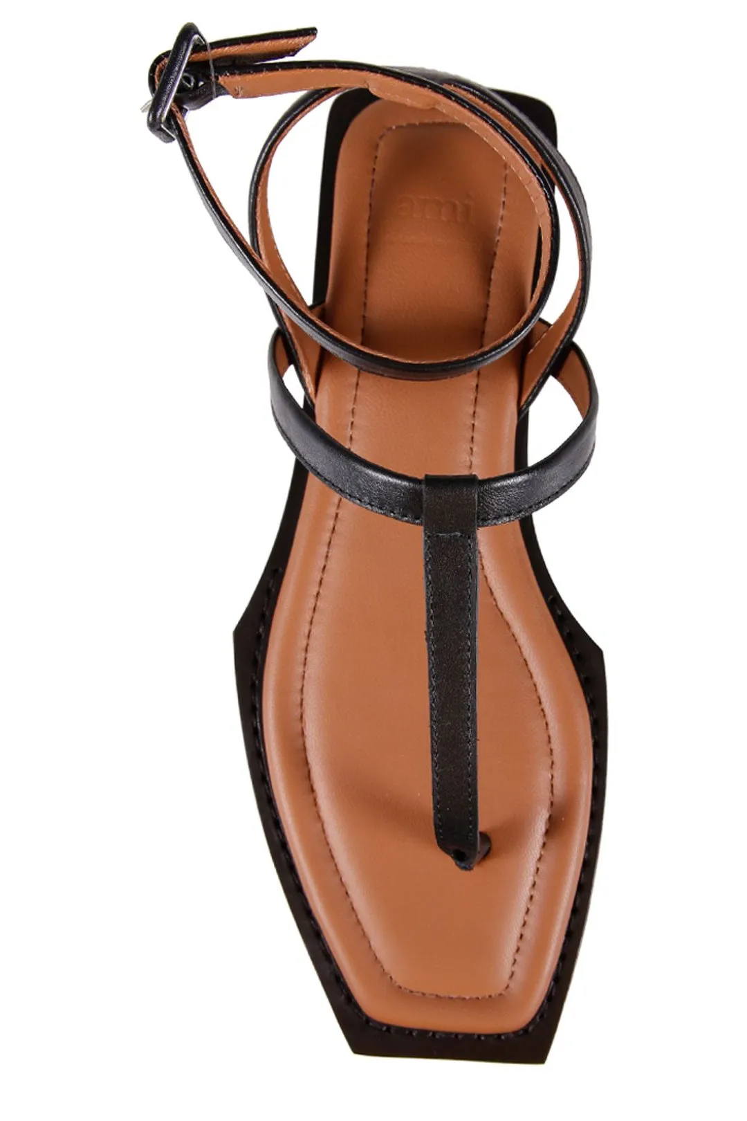AMI Ankle Strap Flat Sandals