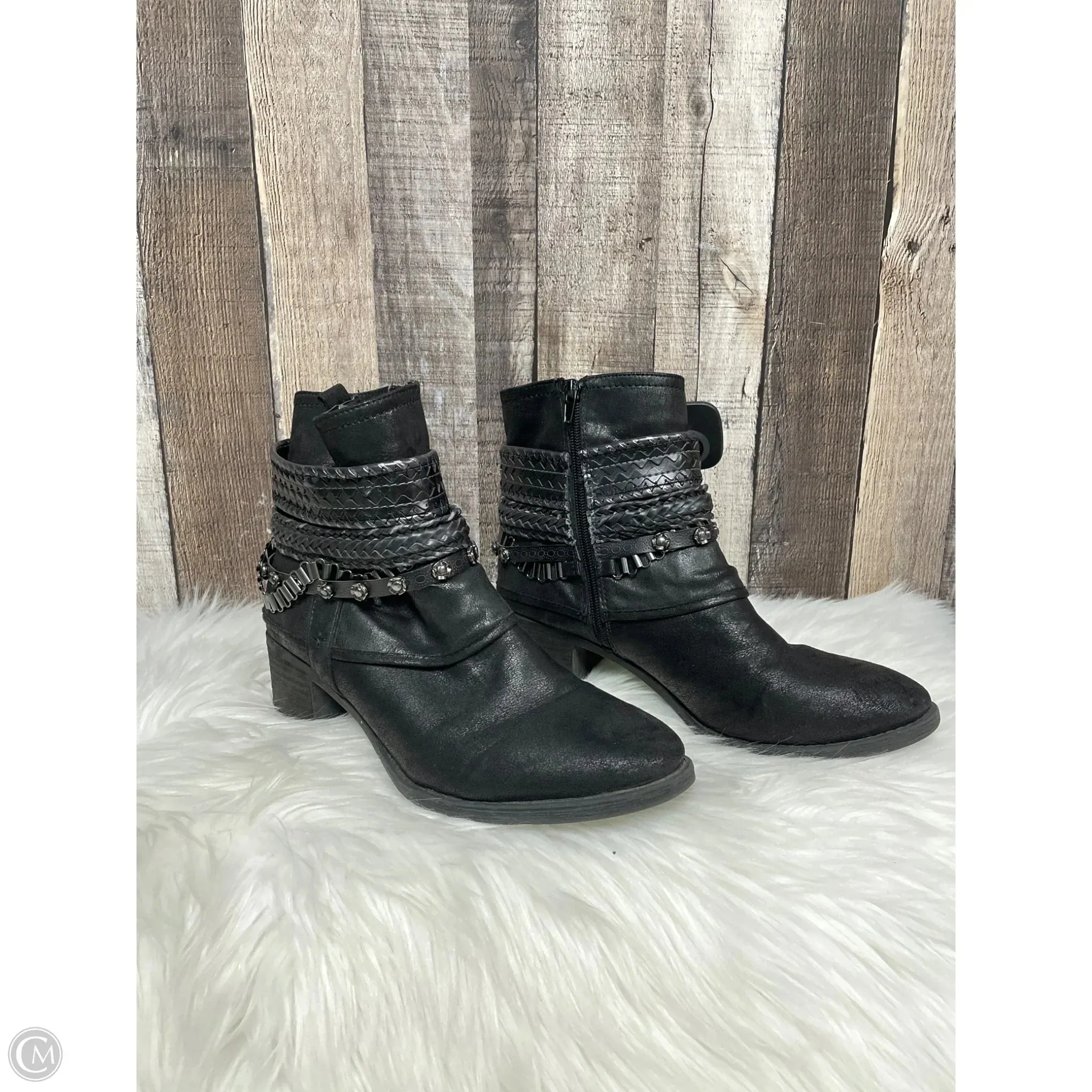 Boots Ankle Heels By Cme In Black, Size: 11