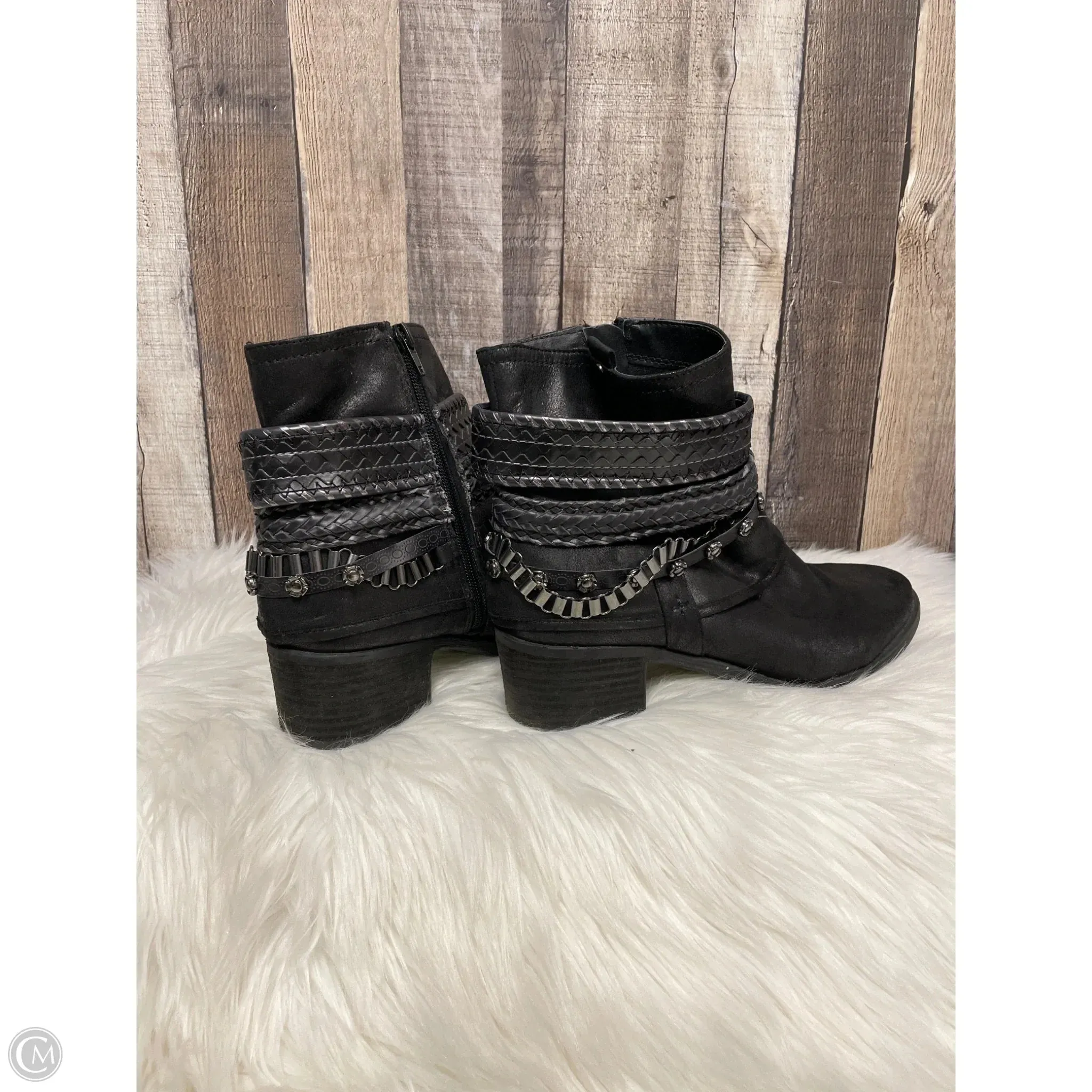 Boots Ankle Heels By Cme In Black, Size: 11
