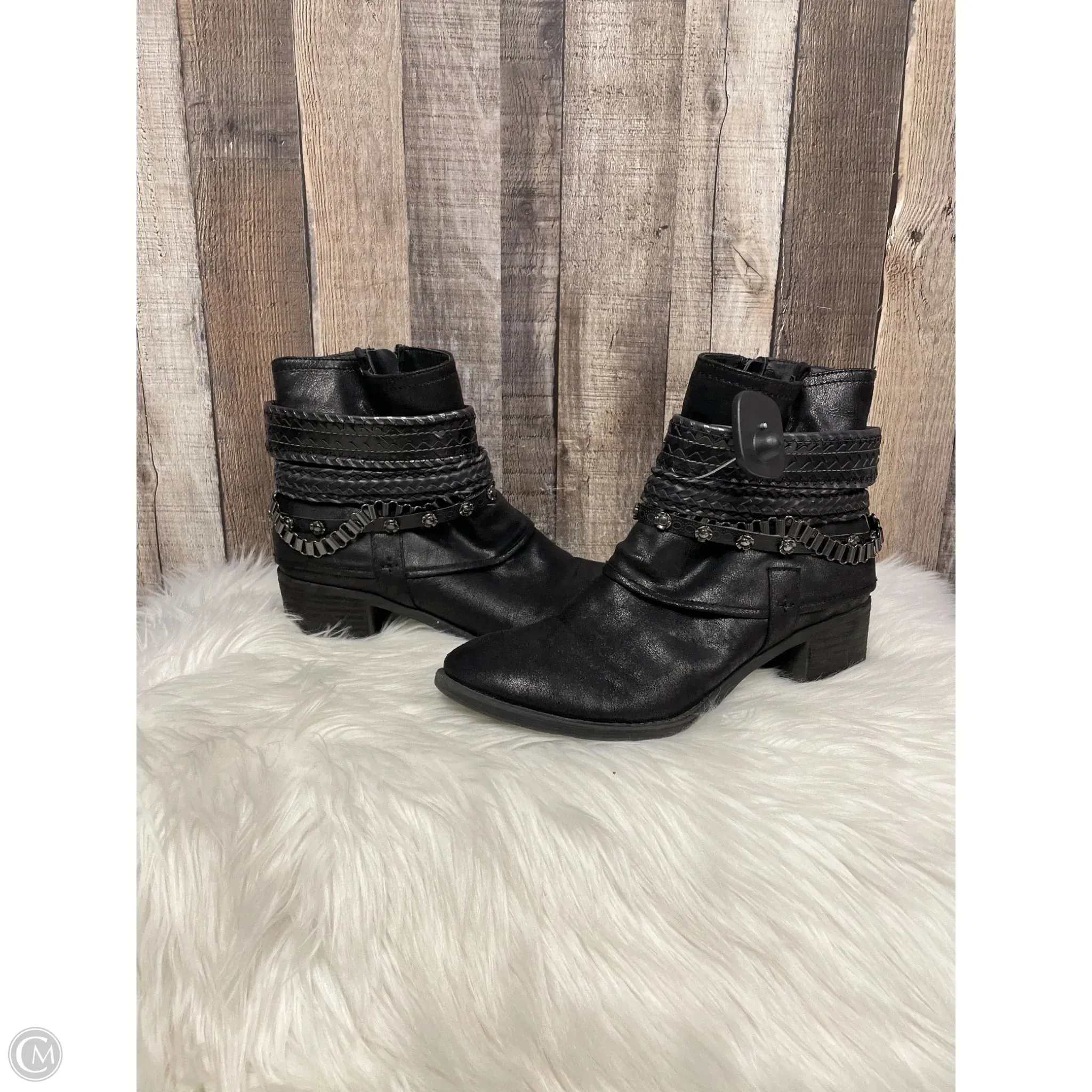Boots Ankle Heels By Cme In Black, Size: 11