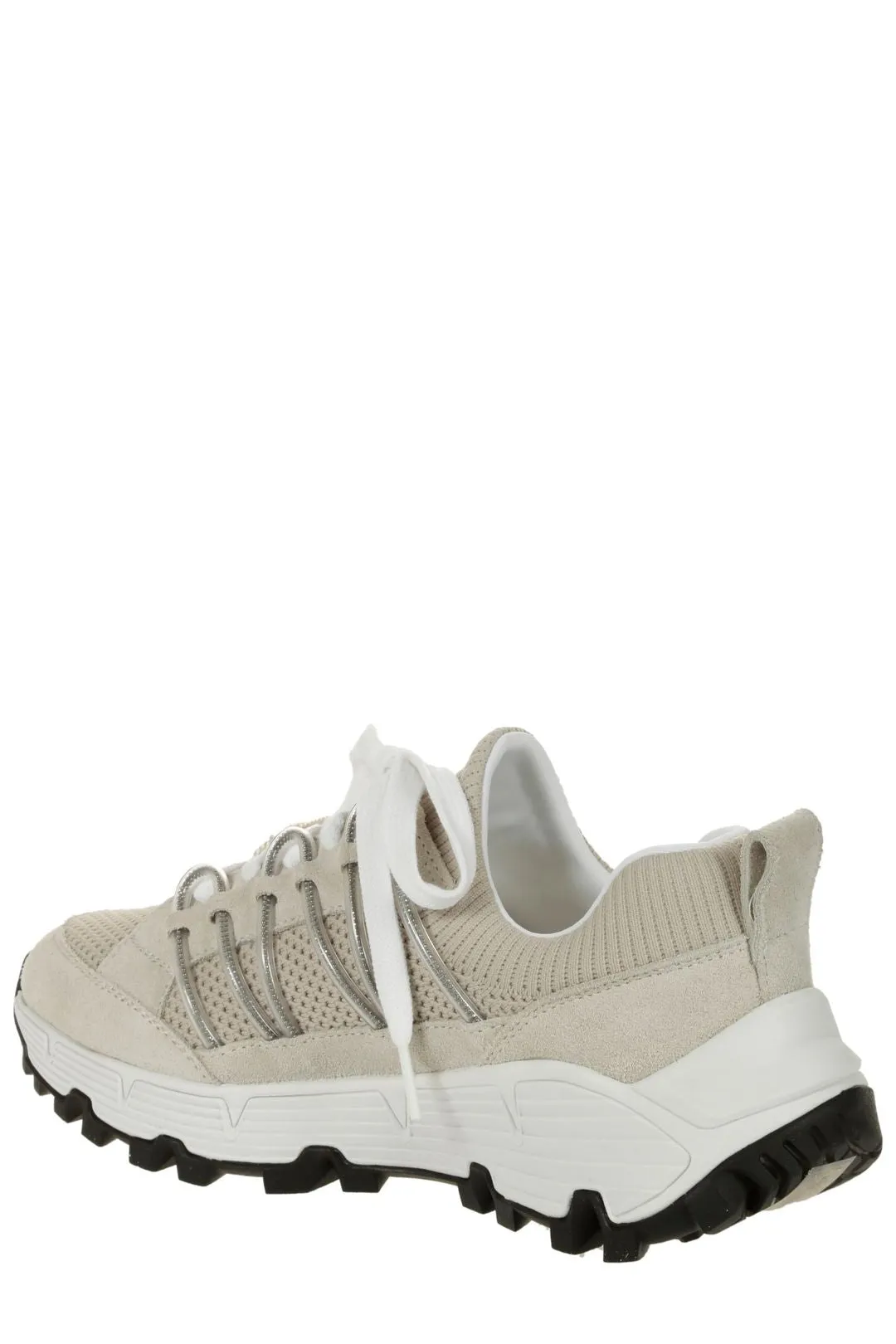 Brunello Cucinelli Round Toe Lace-Up Sneakers
