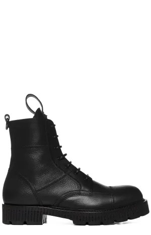 Dolce & Gabbana Logo Plaque Ankle Boots