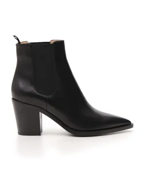 Gianvito Rossi Pointed Toe Elastic Ankle Boots