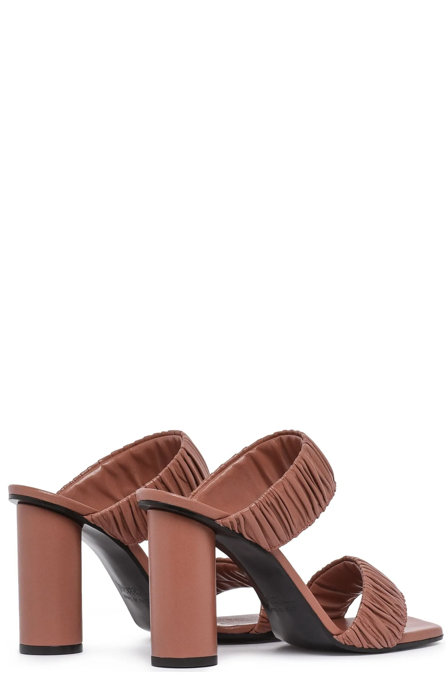 Just Cavalli Ruched High Block Heel Sandals