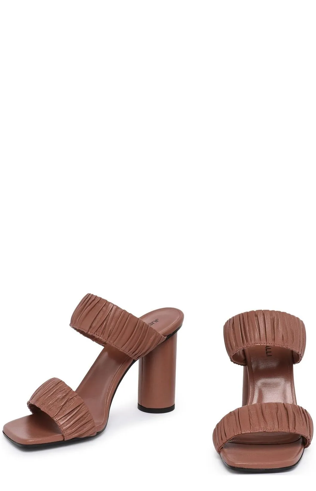 Just Cavalli Ruched High Block Heel Sandals