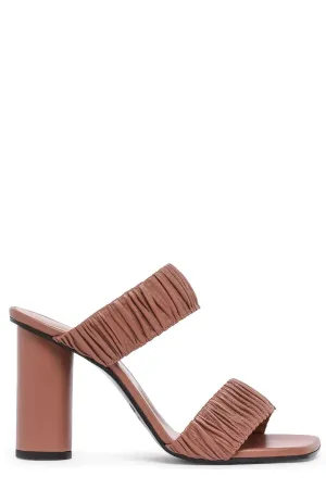 Just Cavalli Ruched High Block Heel Sandals