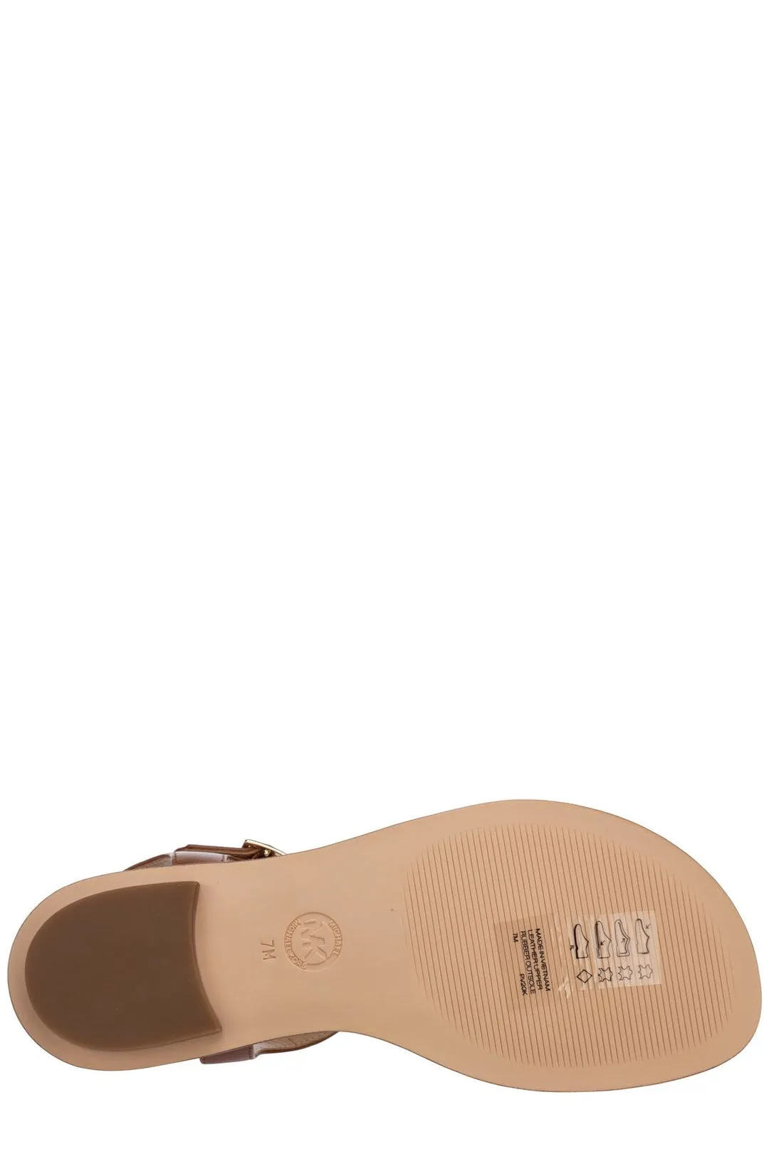 Michael Michael Kors Logo Plaque Ankle Strap Sandals