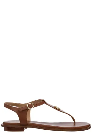 Michael Michael Kors Logo Plaque Ankle Strap Sandals