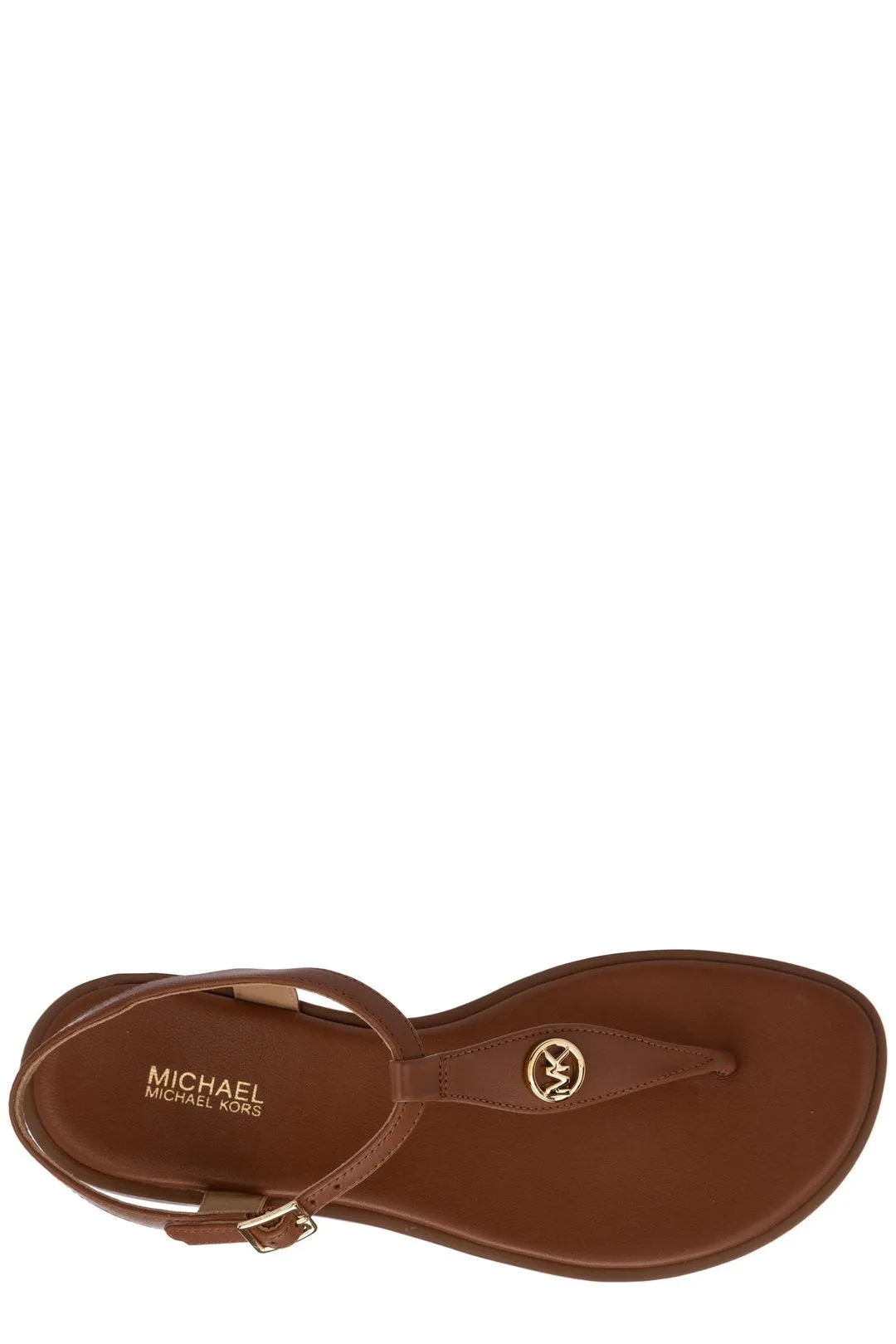 Michael Michael Kors Logo Plaque Ankle Strap Sandals