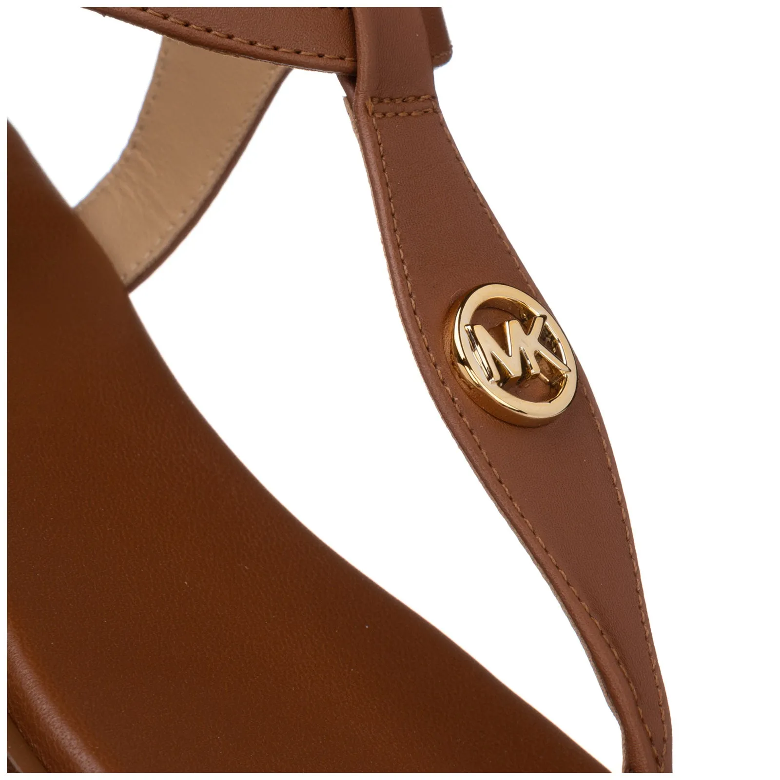 Michael Michael Kors Logo Plaque Ankle Strap Sandals