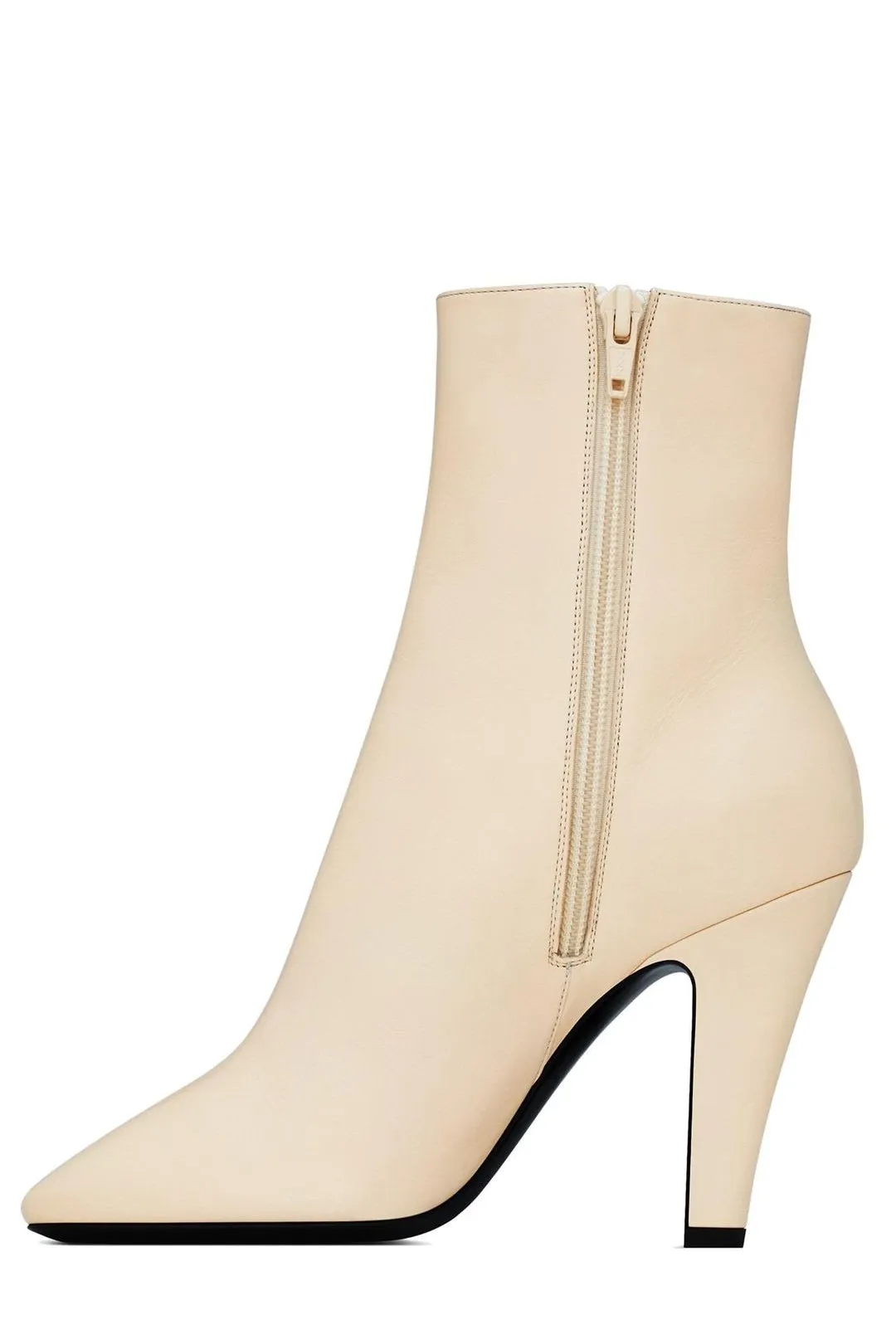 Saint Laurent Almond-Toe High Heeled Boots