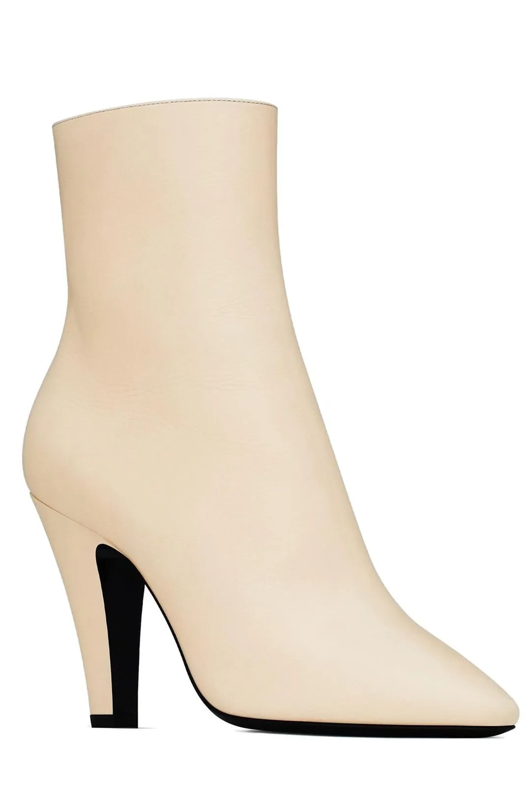 Saint Laurent Almond-Toe High Heeled Boots