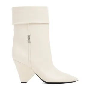 Saint Laurent Logo Plaque Pointed Toe Ankle Boots