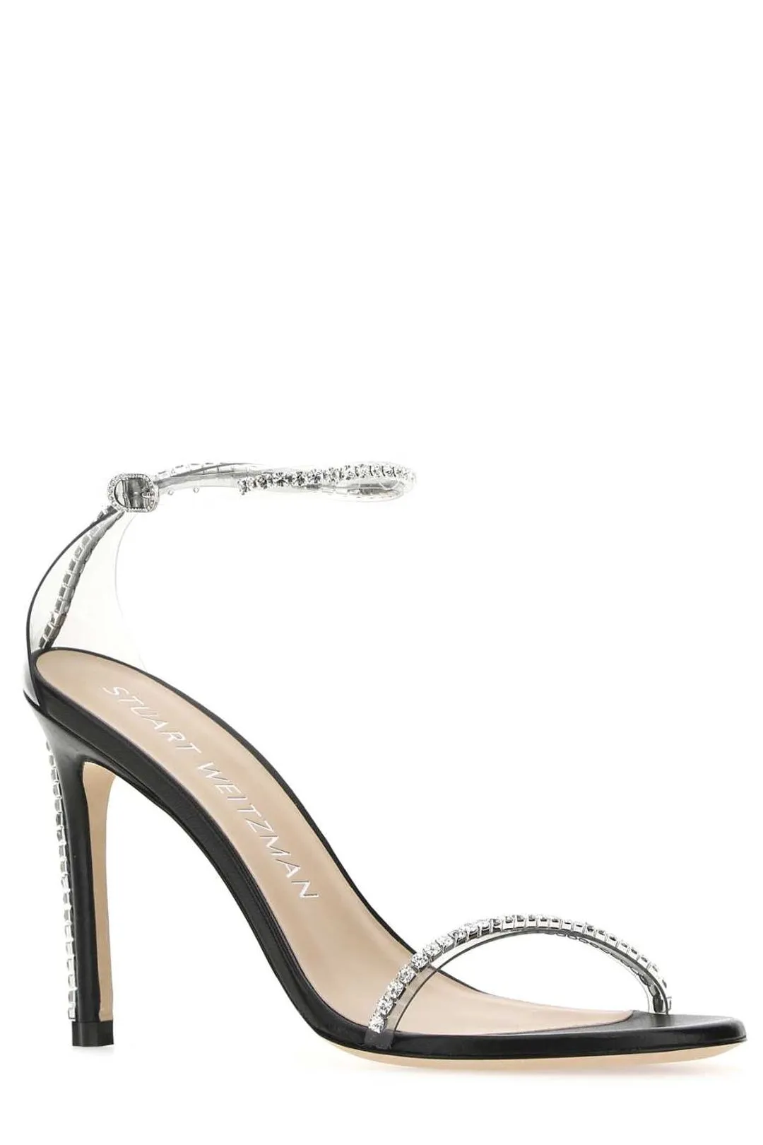 Stuart Weitzman Embellished Ankle-Strap Heeled Sandals