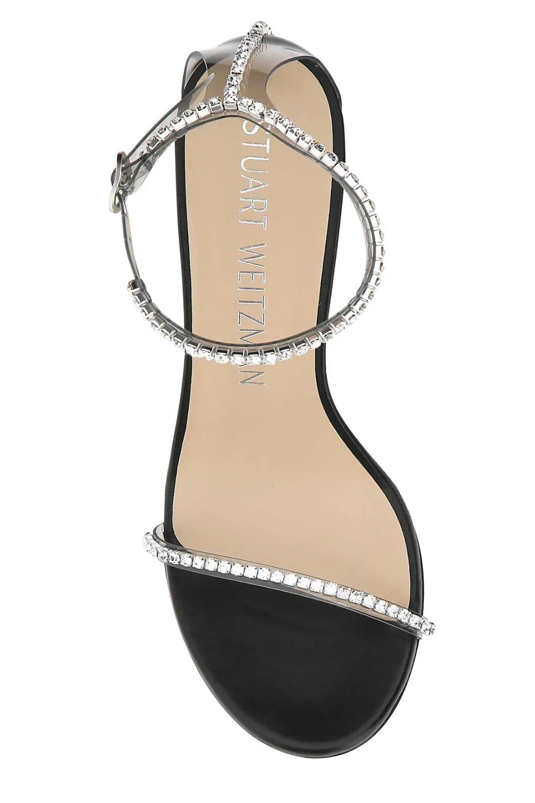 Stuart Weitzman Embellished Ankle-Strap Heeled Sandals