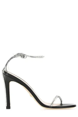 Stuart Weitzman Embellished Ankle-Strap Heeled Sandals