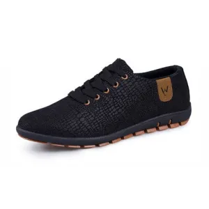 West Louis™ Casual Low Lace-up Canvas Shoes