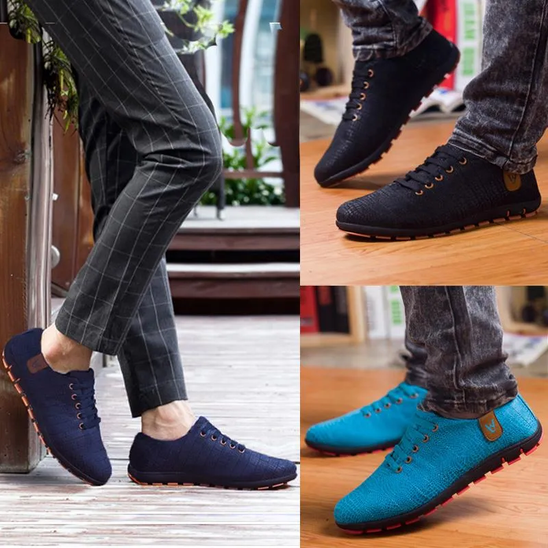 West Louis™ Casual Low Lace-up Canvas Shoes