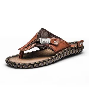 West Louis™ Handmade Cow Genuine Leather Slippers